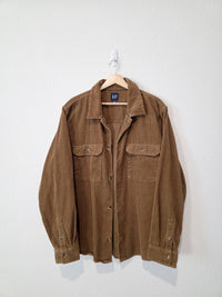 Gap Brown Cotton Cord Button Up (XL)