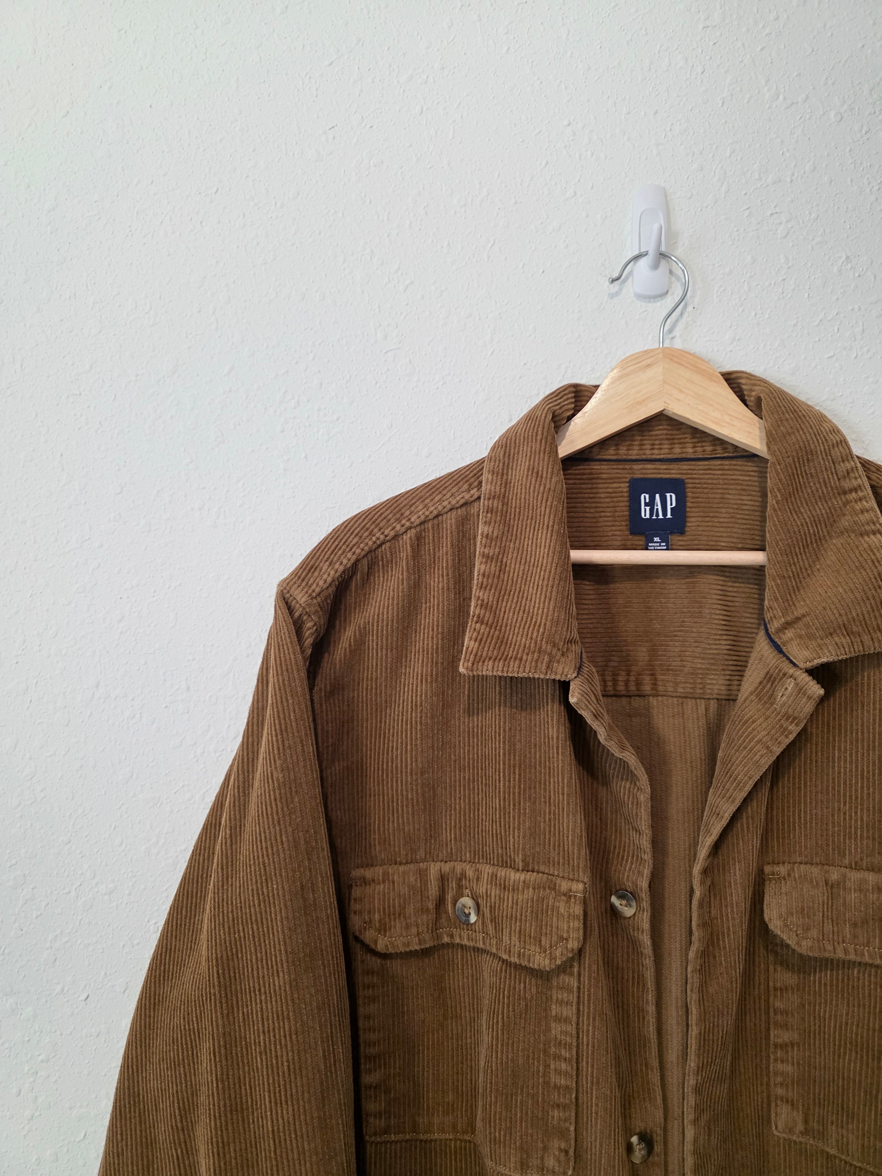 Gap Brown Cotton Cord Button Up (XL)