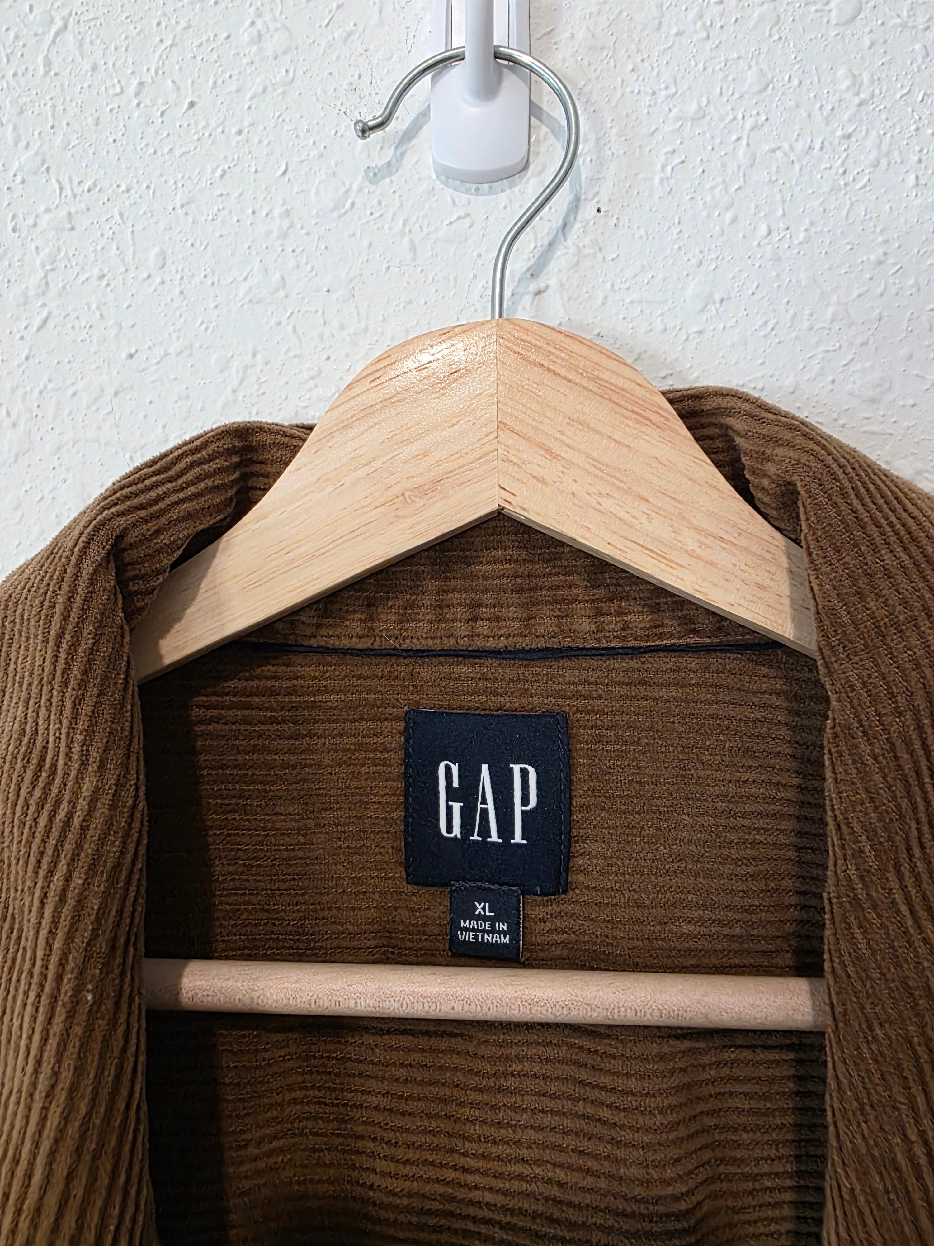 Gap Brown Cotton Cord Button Up (XL)