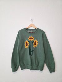Sunflower Handstitched Crew Sweatshirt (S)