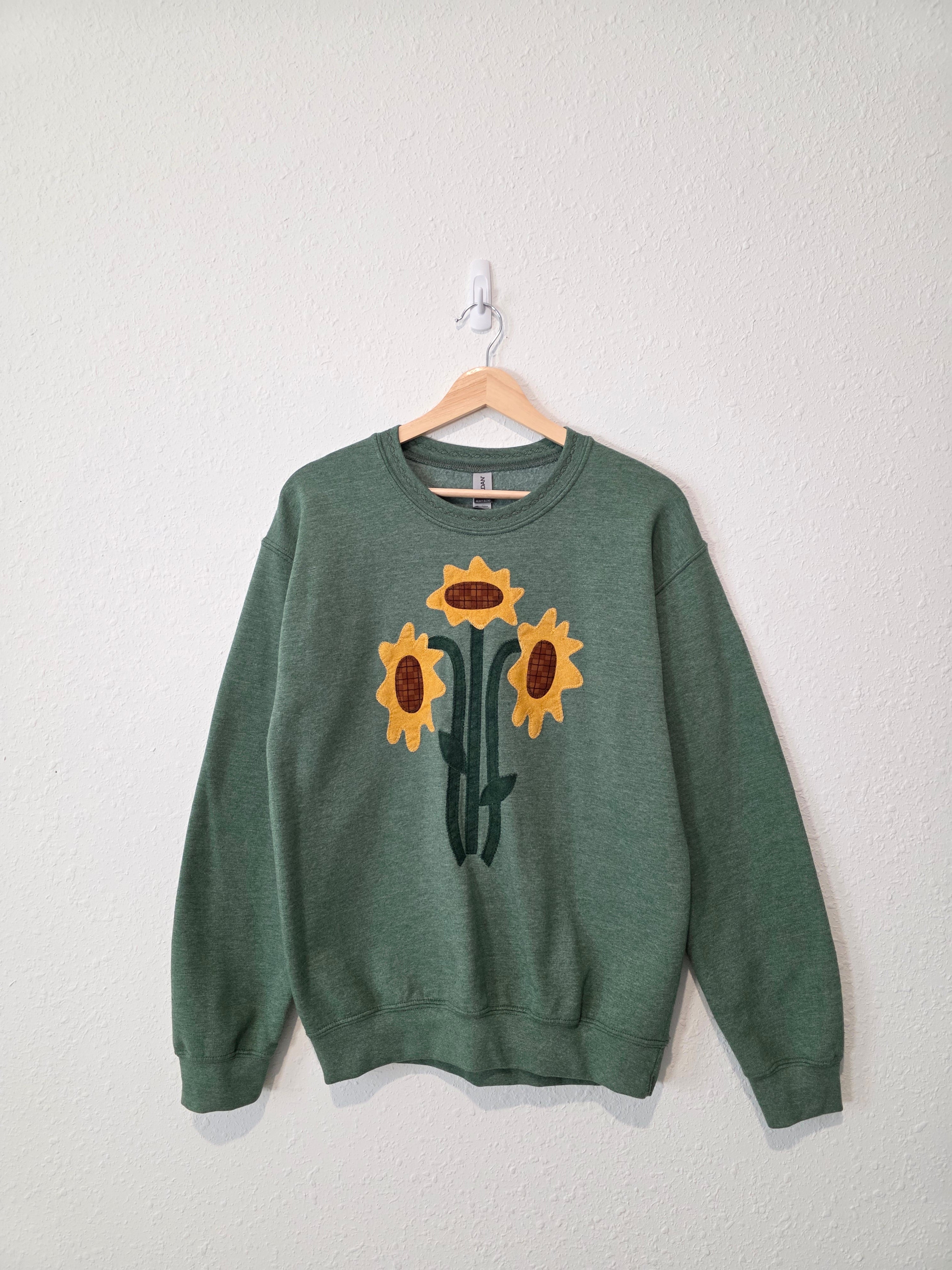 Sunflower Handstitched Crew Sweatshirt (S)