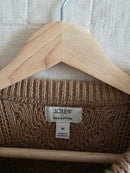 J.Crew Brown Cable Knit Cotton Sweater (M)