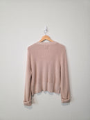 Lands End Boxy Cable Knit Cardigan (L)