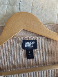 Lands End Boxy Cable Knit Cardigan (L)