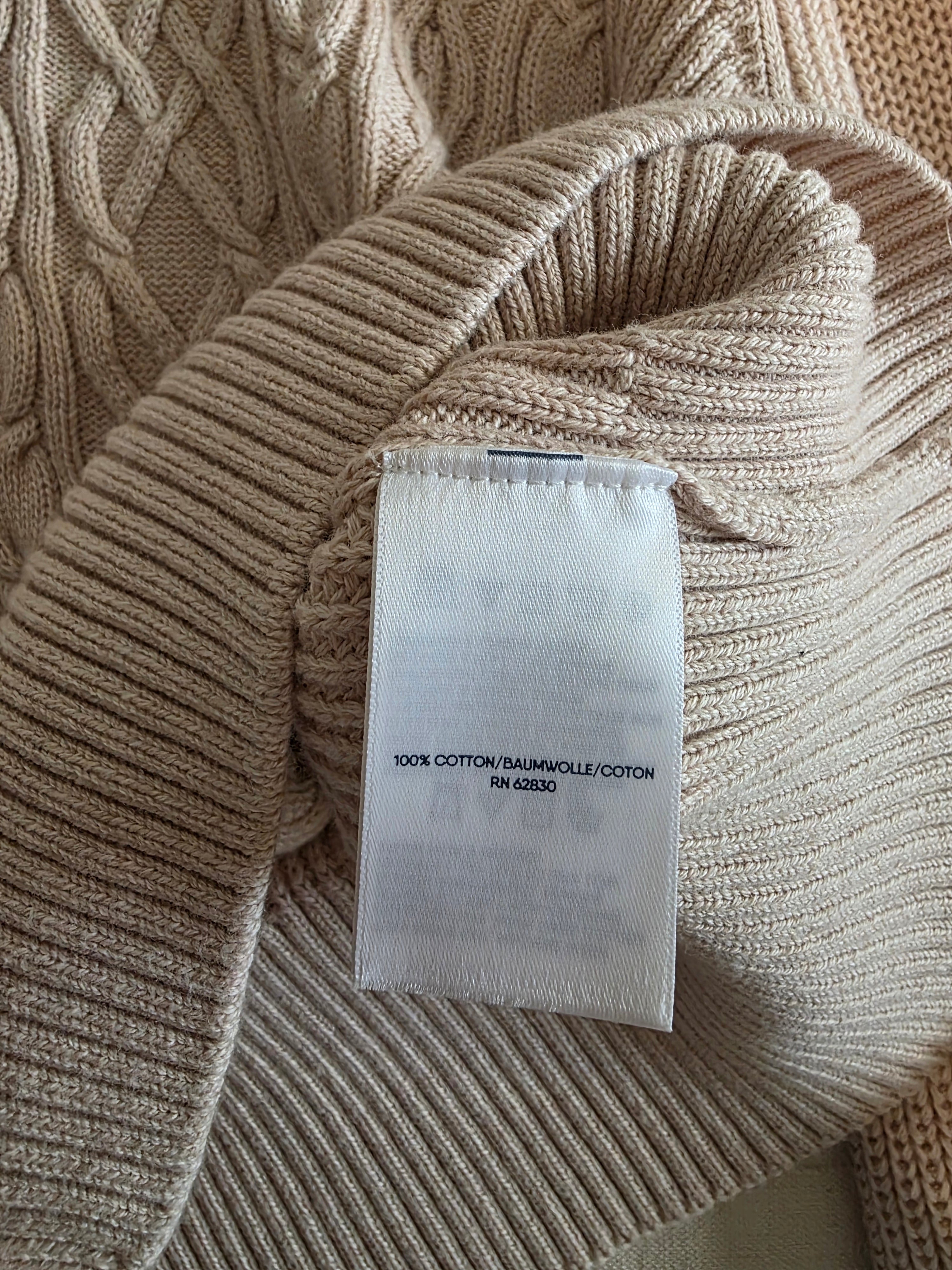 Lands End Boxy Cable Knit Cardigan (L)