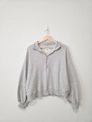 Aerie Gray Oversized Quarter Zip (M)