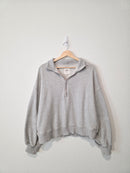 Aerie Gray Oversized Quarter Zip (M)