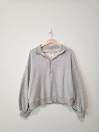 Aerie Gray Oversized Quarter Zip (M)