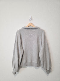Aerie Gray Oversized Quarter Zip (M)