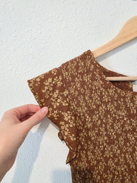 Floral Smocked Midi Dress (L)