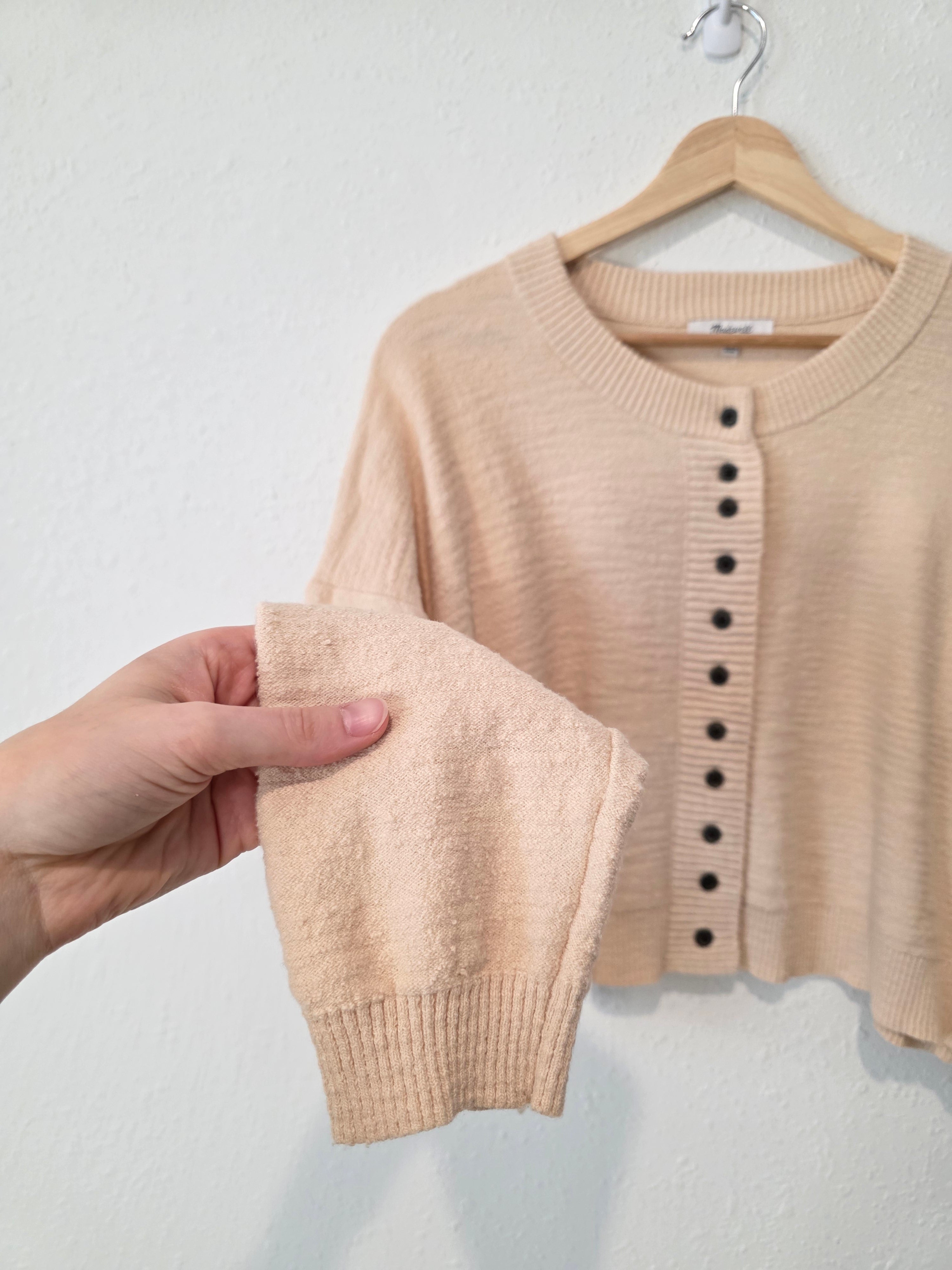 Madewell Cream Boxy Sweater (M)