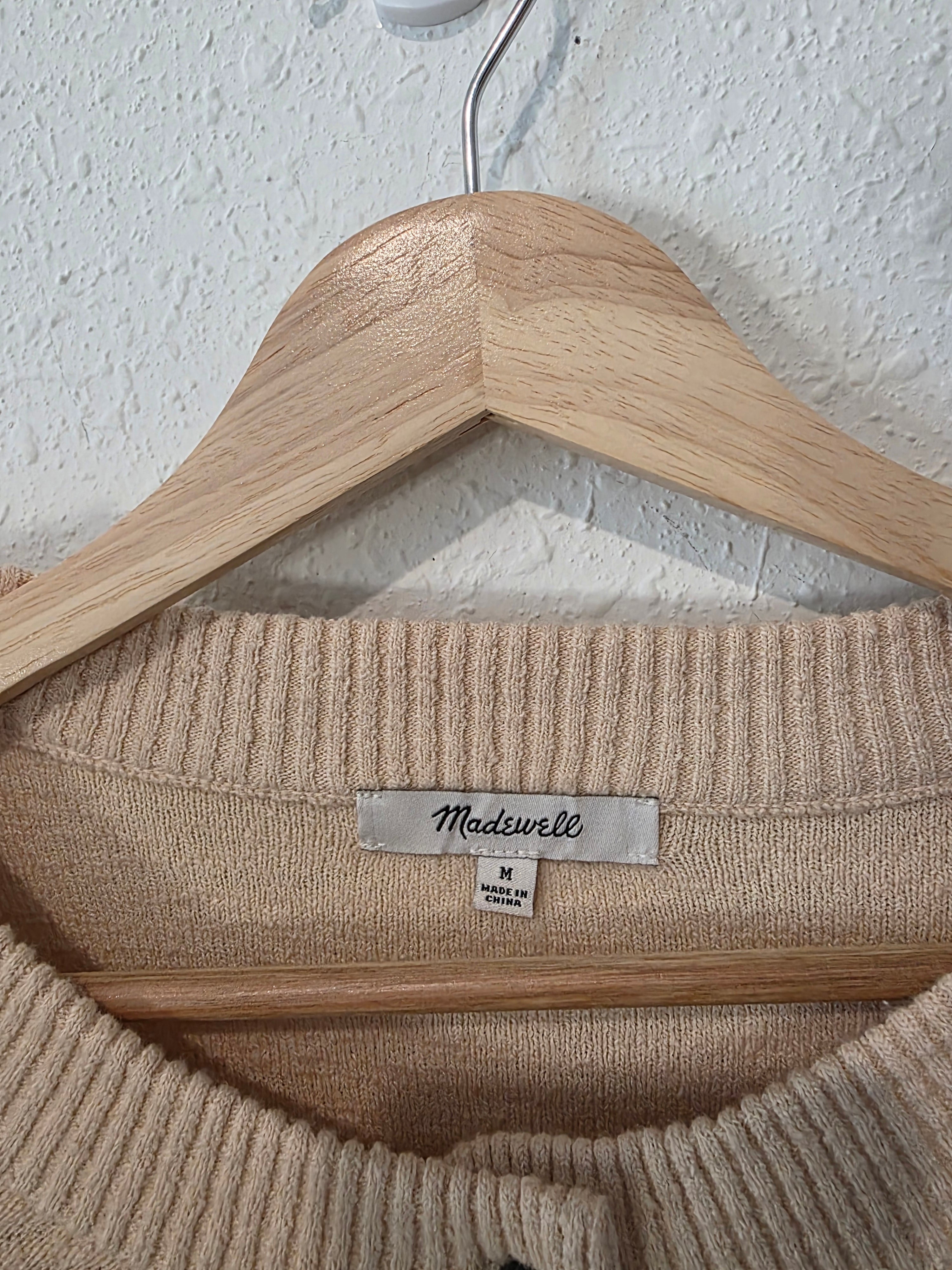 Madewell Cream Boxy Sweater (M)