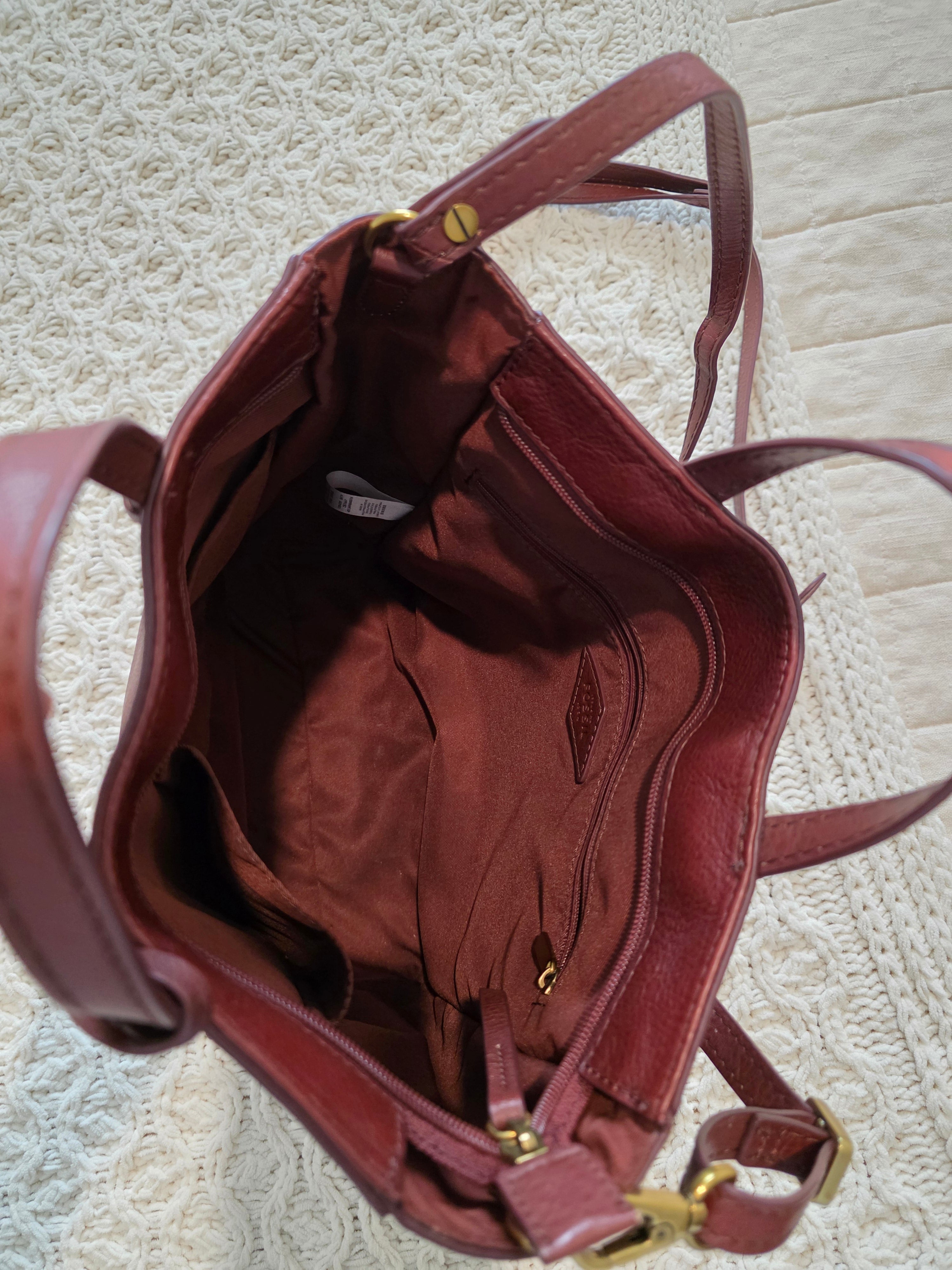 Fossil Leather Convertible Bag