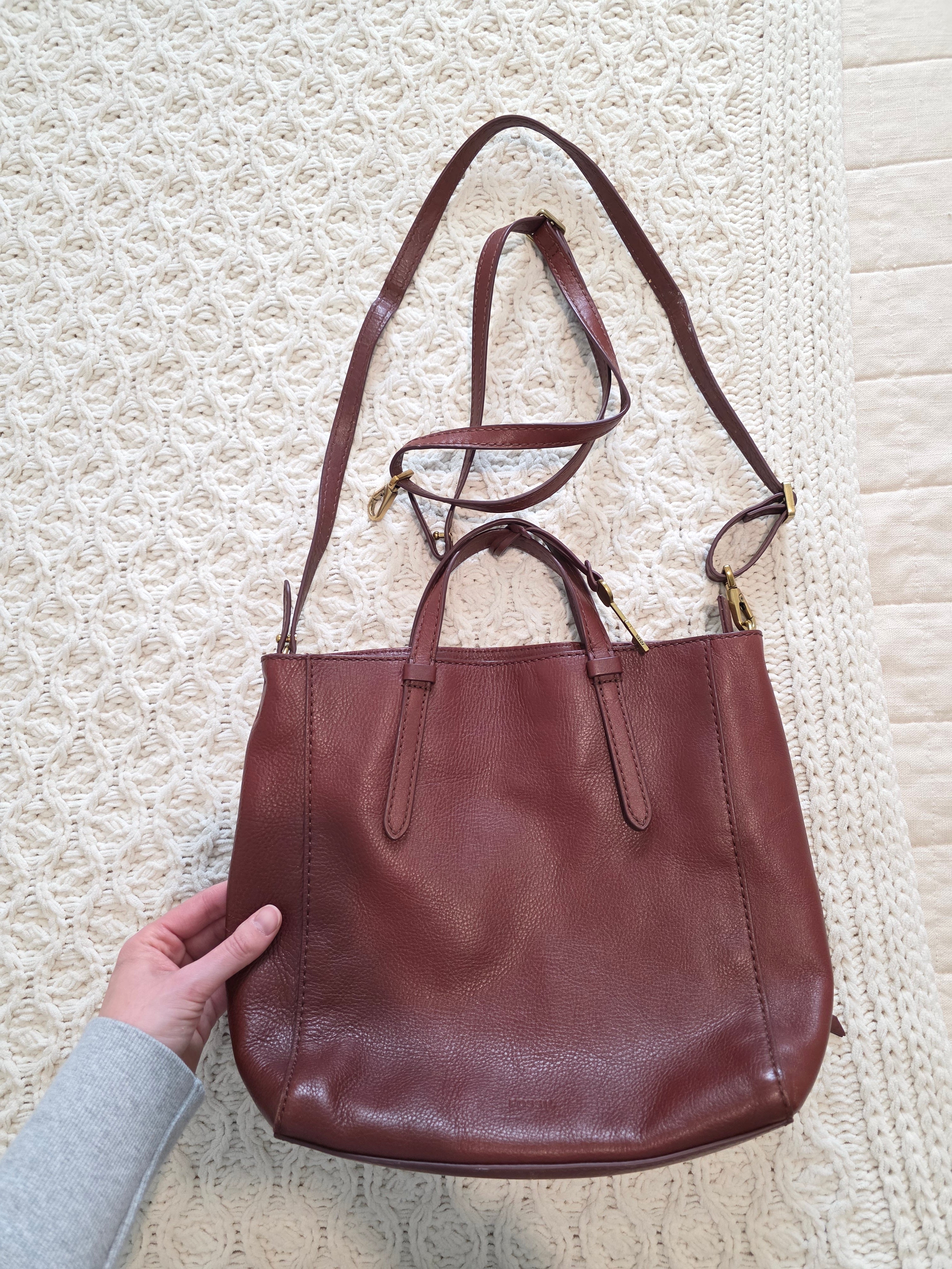 Fossil Leather Convertible Bag
