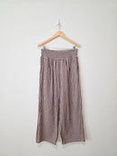 Brown Gingham Wide Leg Pants (L)