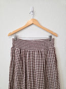 Brown Gingham Wide Leg Pants (L)
