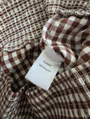 Brown Gingham Wide Leg Pants (L)