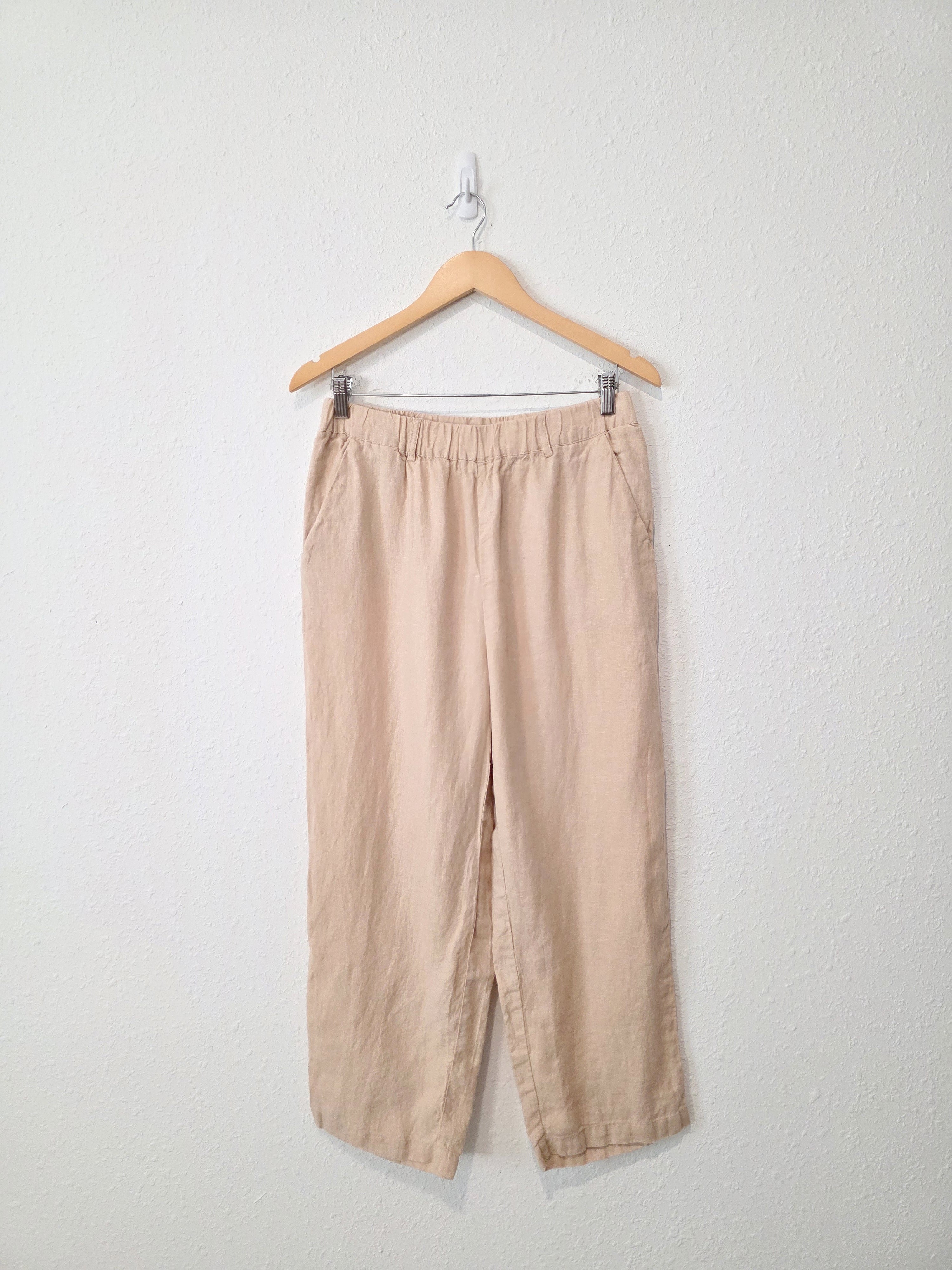 Quince Neutral Linen Pants (M)