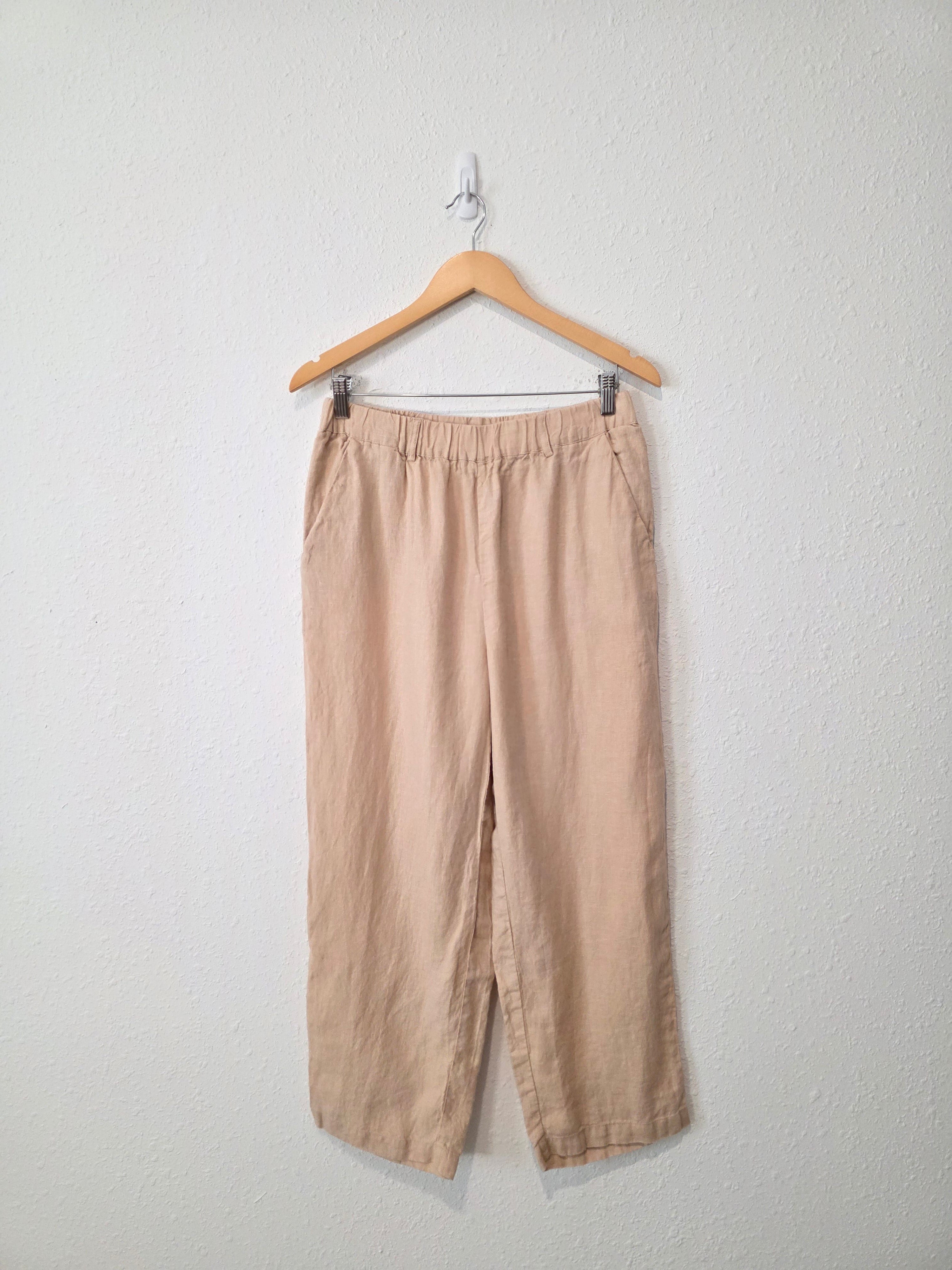 Quince Neutral Linen Pants (M)