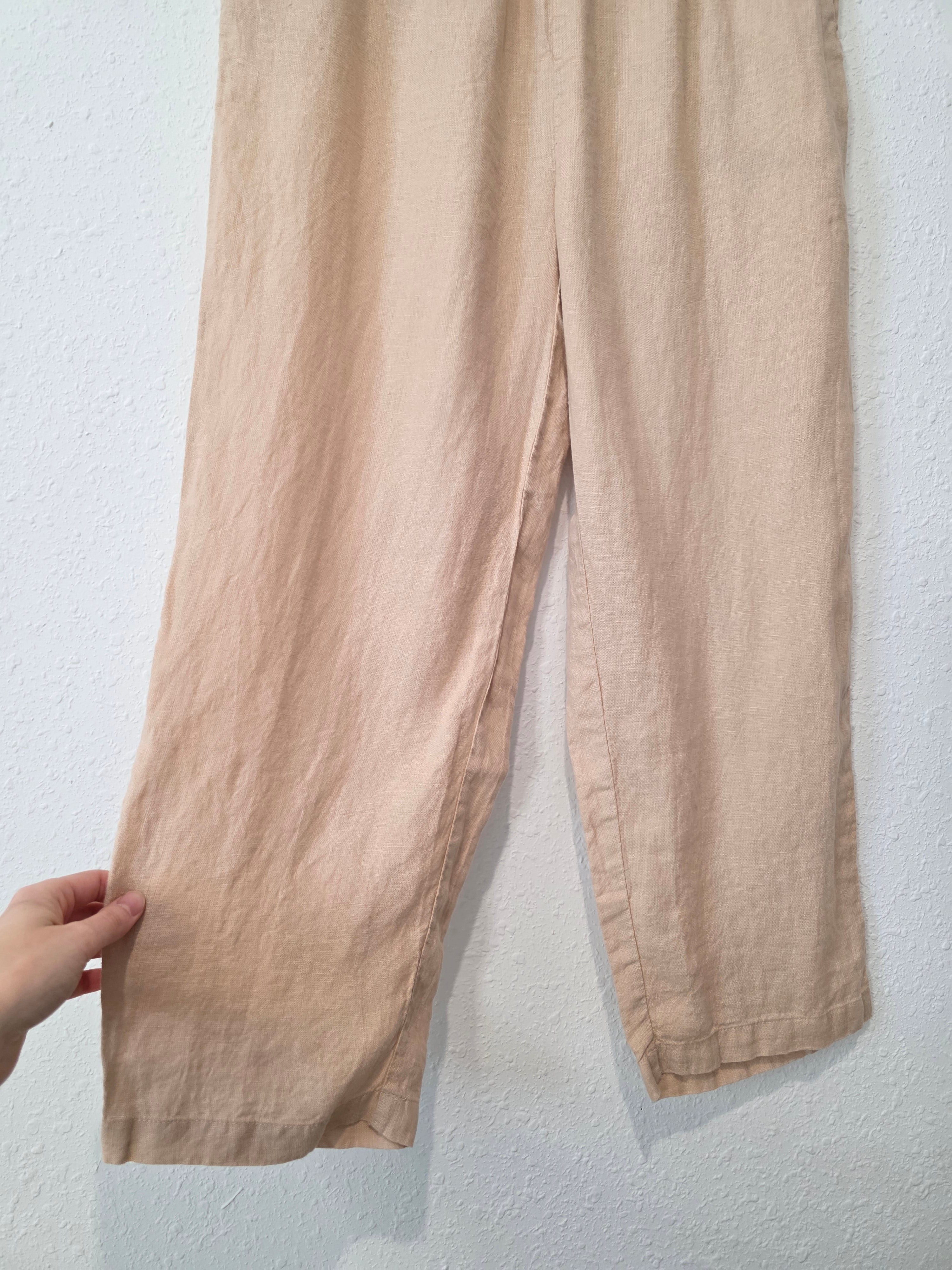 Quince Neutral Linen Pants (M)