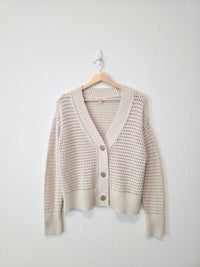 Haven Organic Cotton Open Stitch Cardigan (S)
