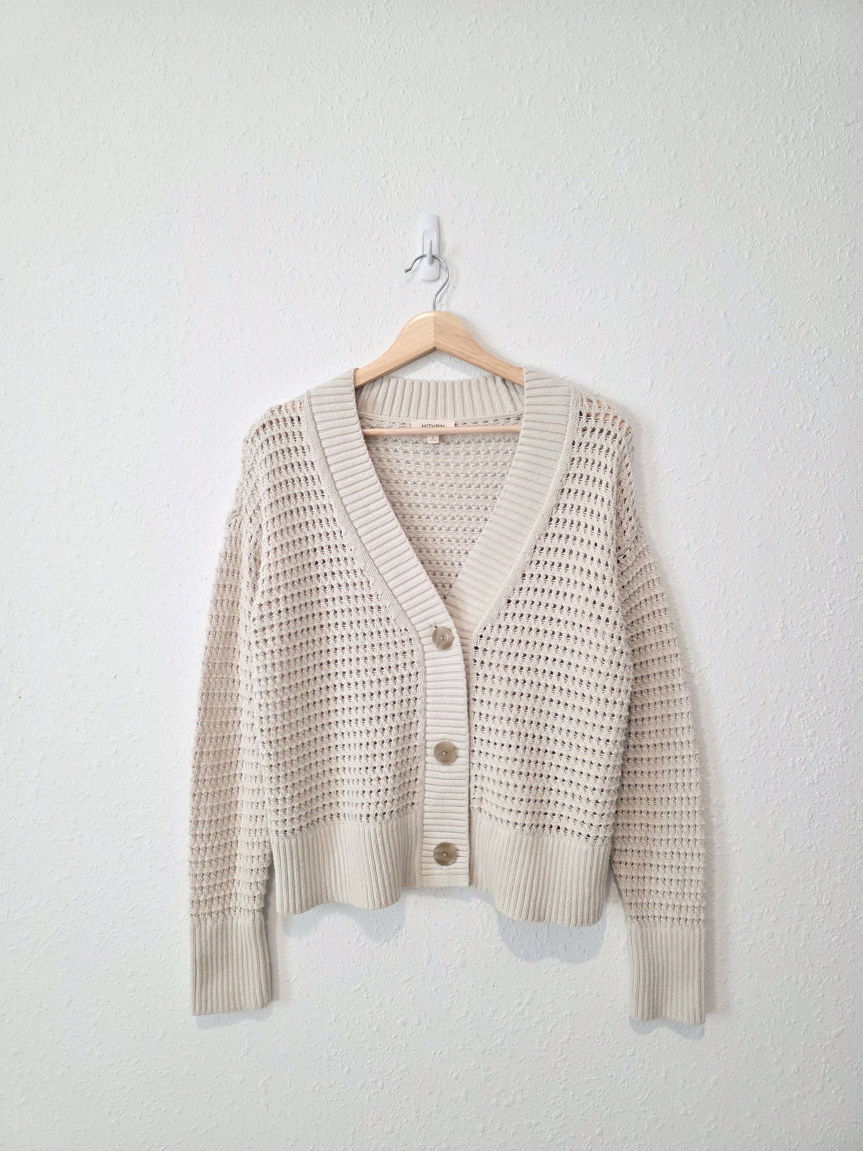 Haven Organic Cotton Open Stitch Cardigan (S)