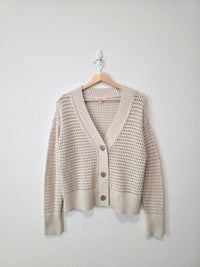 Haven Organic Cotton Open Stitch Cardigan (S)