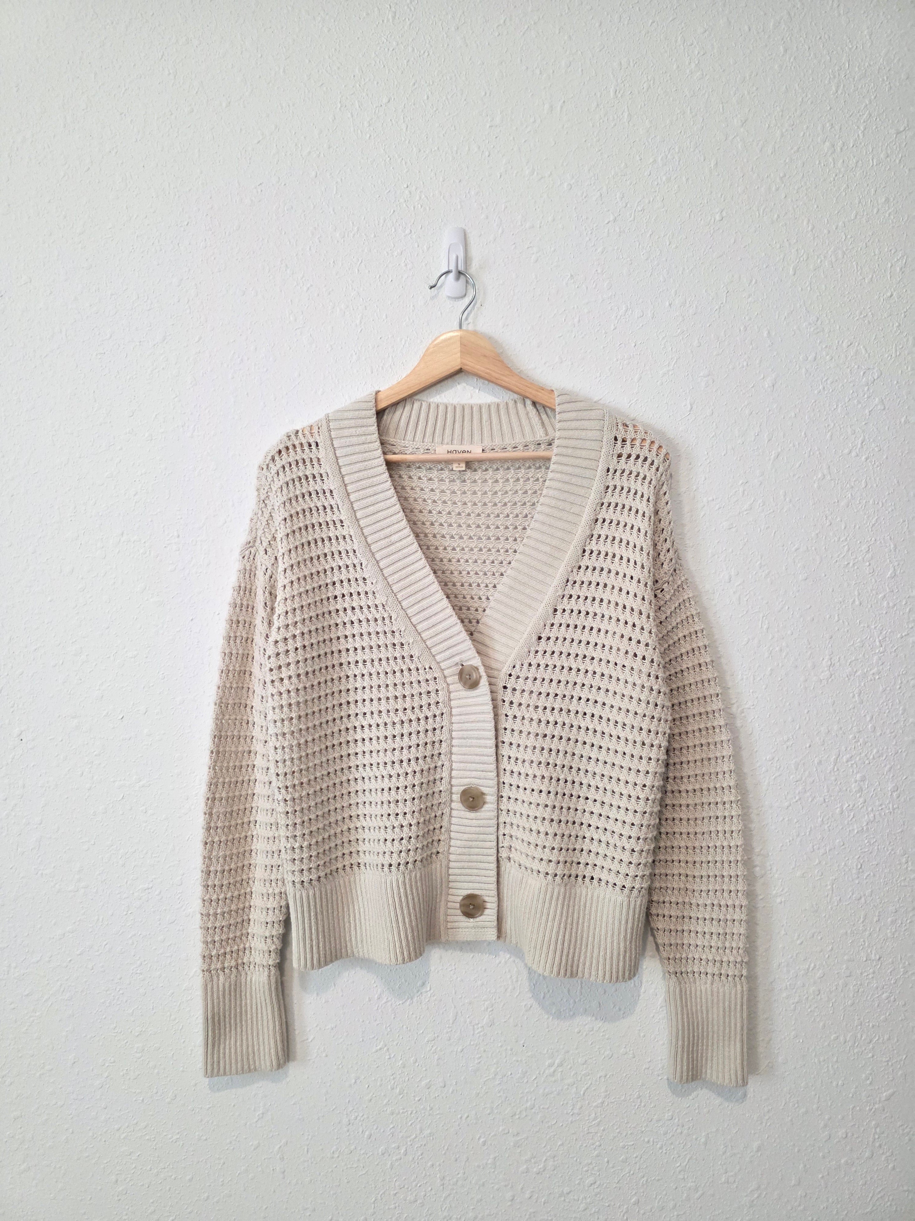 Haven Organic Cotton Open Stitch Cardigan (S)