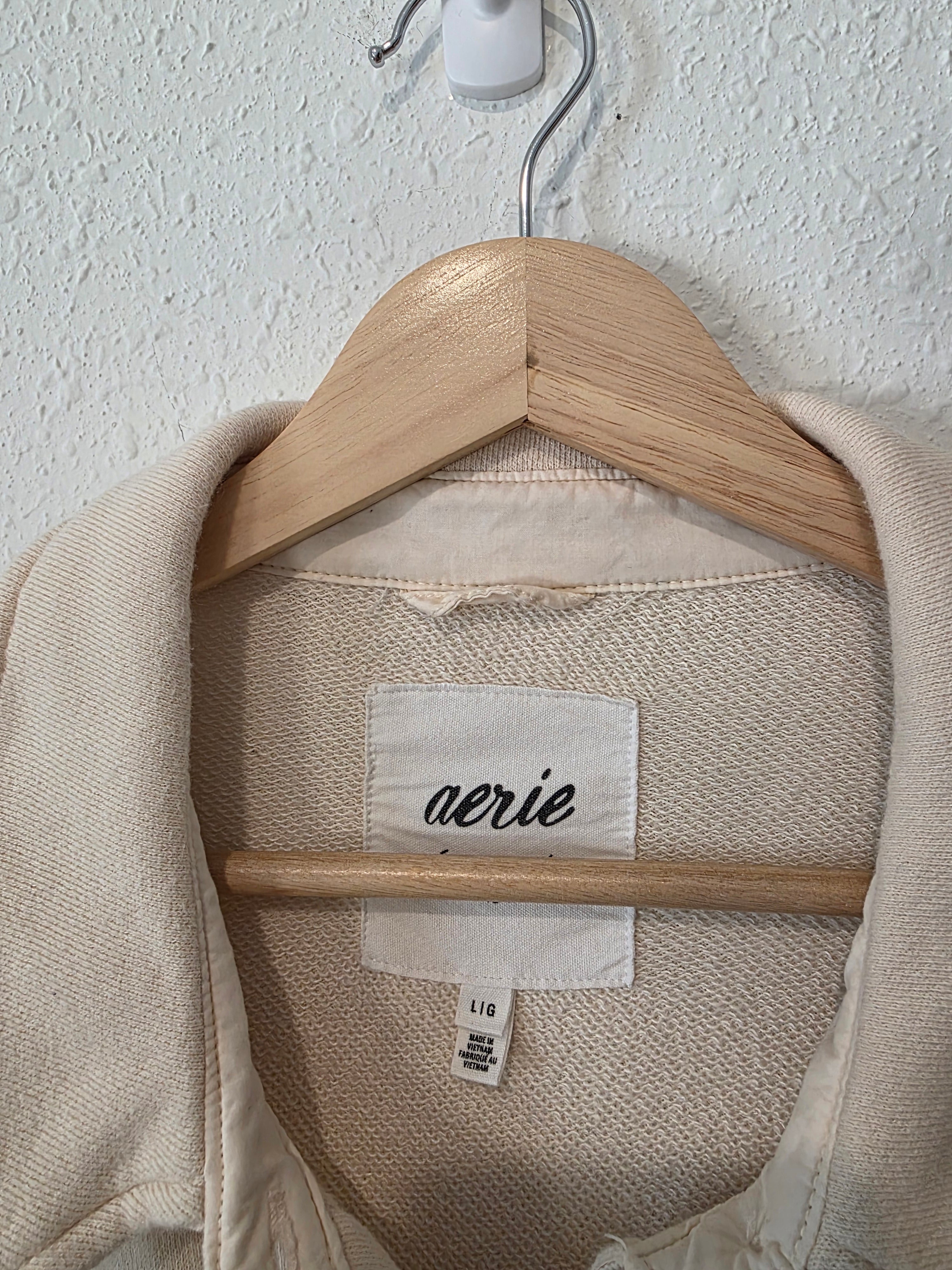 Aerie Oversized Fleece Shirt Jacket (L)