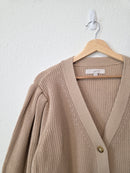Loft Puff Sleeve Cotton Cardigan (XXL)