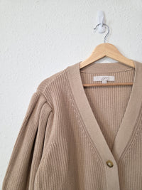 Loft Puff Sleeve Cotton Cardigan (XXL)