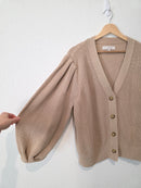 Loft Puff Sleeve Cotton Cardigan (XXL)