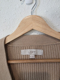 Loft Puff Sleeve Cotton Cardigan (XXL)