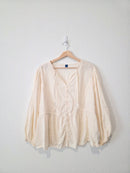 Floral Embroidered Puff Sleeve Top (2X)
