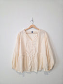 Floral Embroidered Puff Sleeve Top (2X)