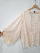 Floral Embroidered Puff Sleeve Top (2X)