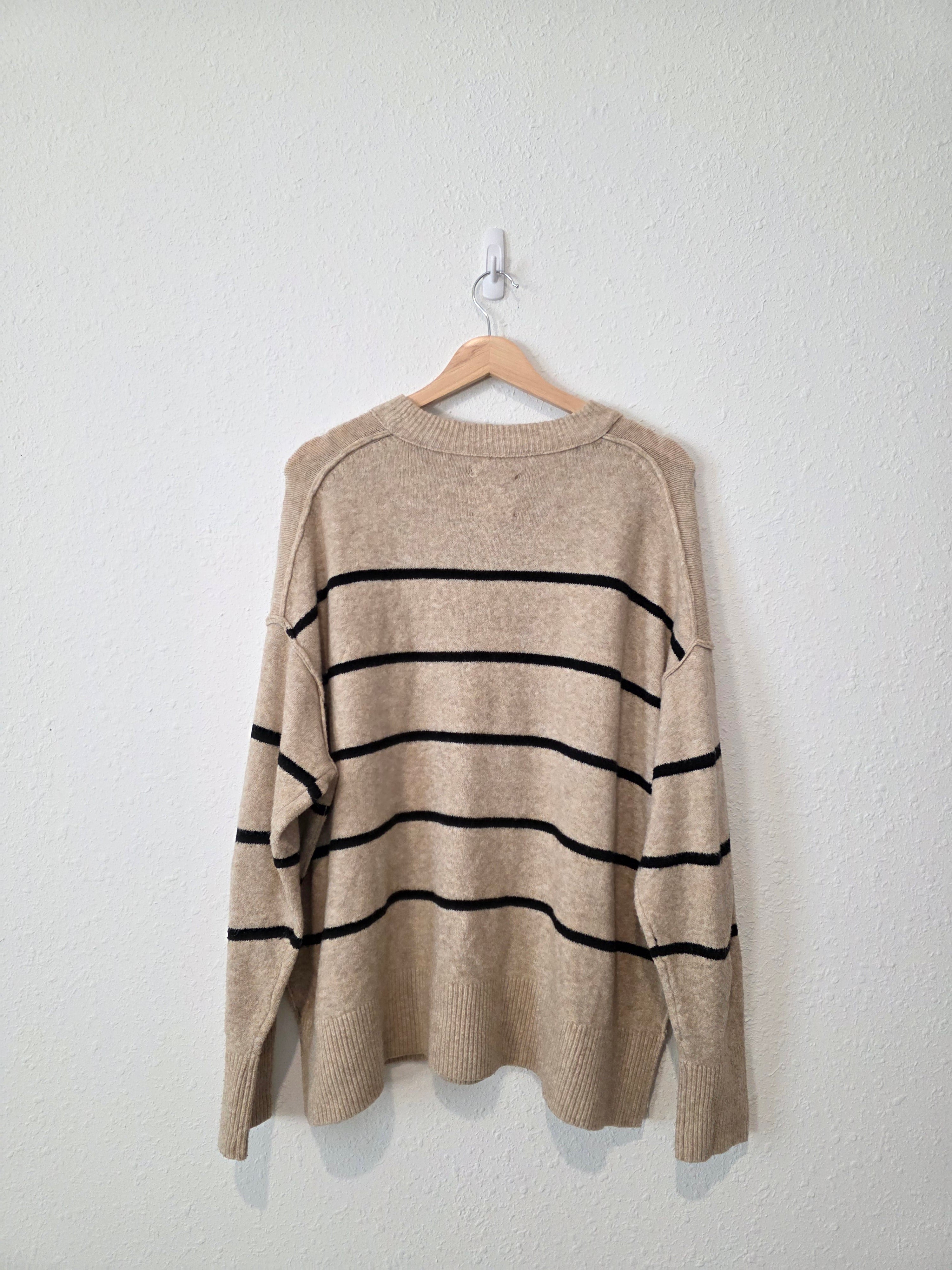 Aerie Striped Crewneck Sweater (L)