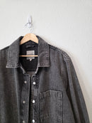 Black Denim Shirt Jacket (L)