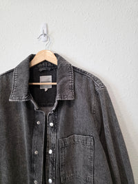 Black Denim Shirt Jacket (L)