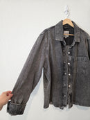 Black Denim Shirt Jacket (L)