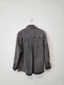 Black Denim Shirt Jacket (L)