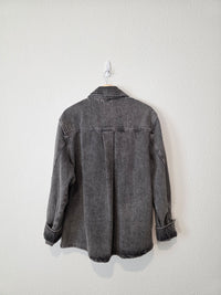 Black Denim Shirt Jacket (L)