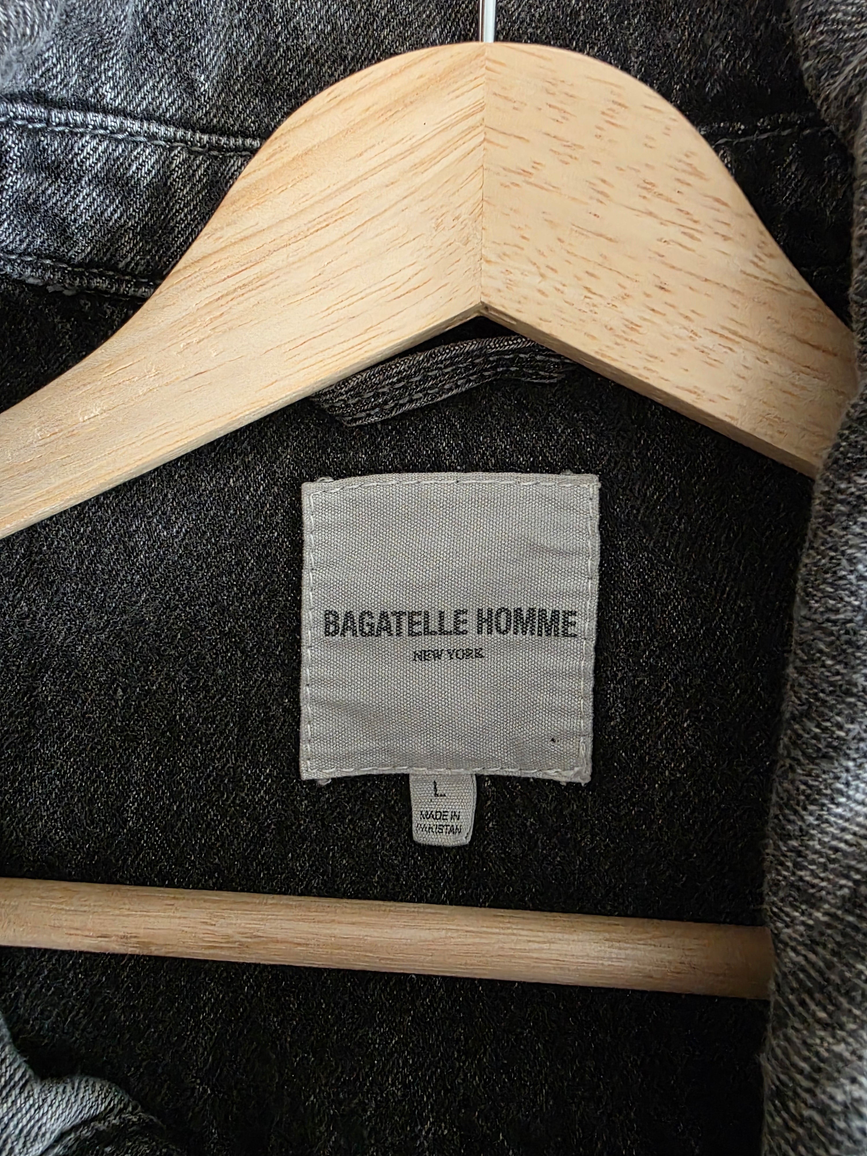 Black Denim Shirt Jacket (L)