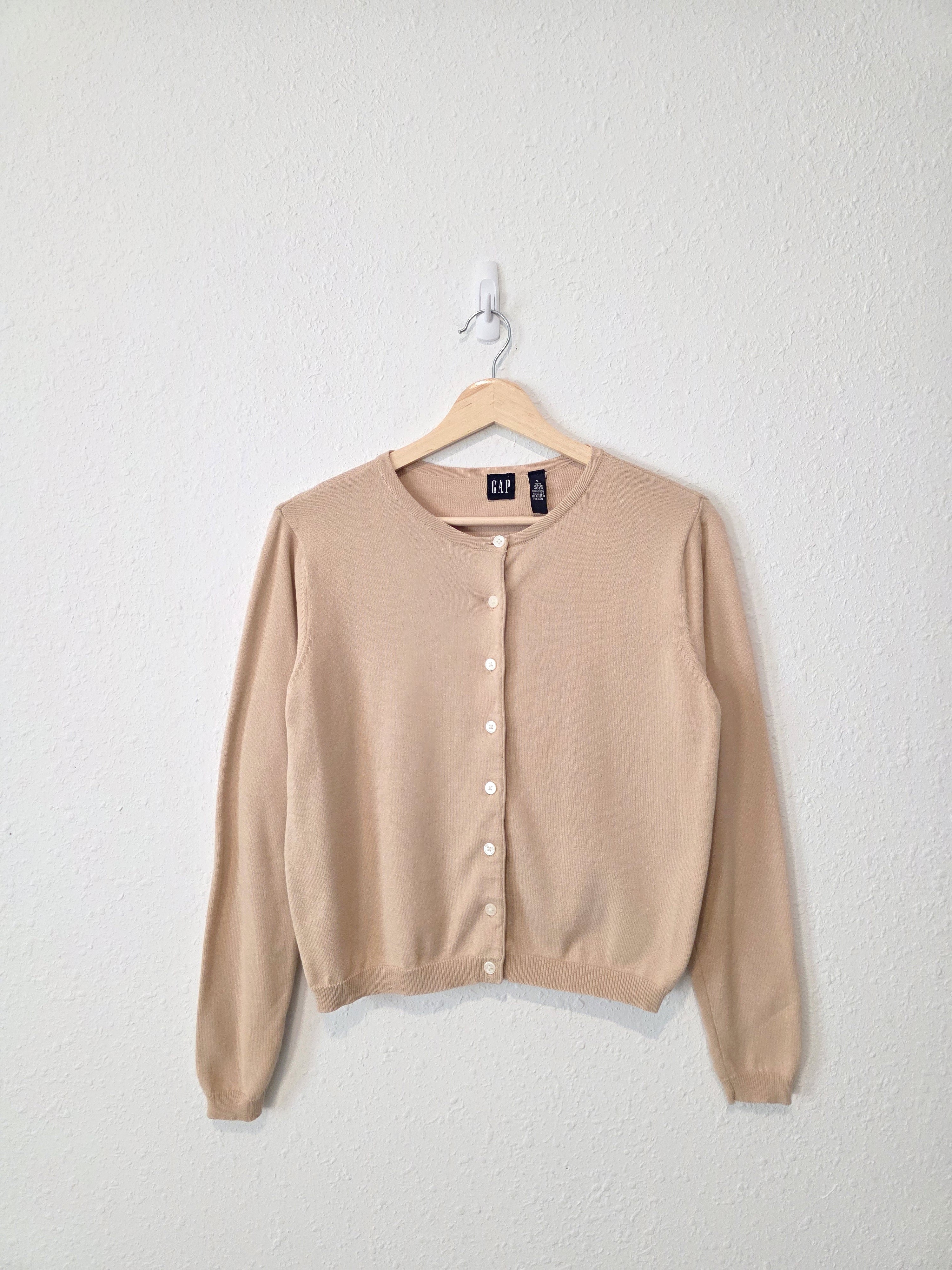 Vintage Gap Neutral Cotton Cardigan (S)