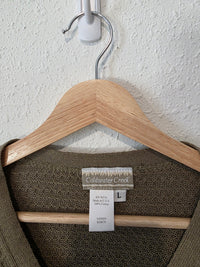 Vintage Green Textured Cardigan (L)