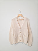 Cream Chunky Cotton Cardigan (M)