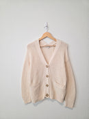 Cream Chunky Cotton Cardigan (M)
