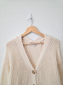 Cream Chunky Cotton Cardigan (M)