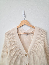 Cream Chunky Cotton Cardigan (M)