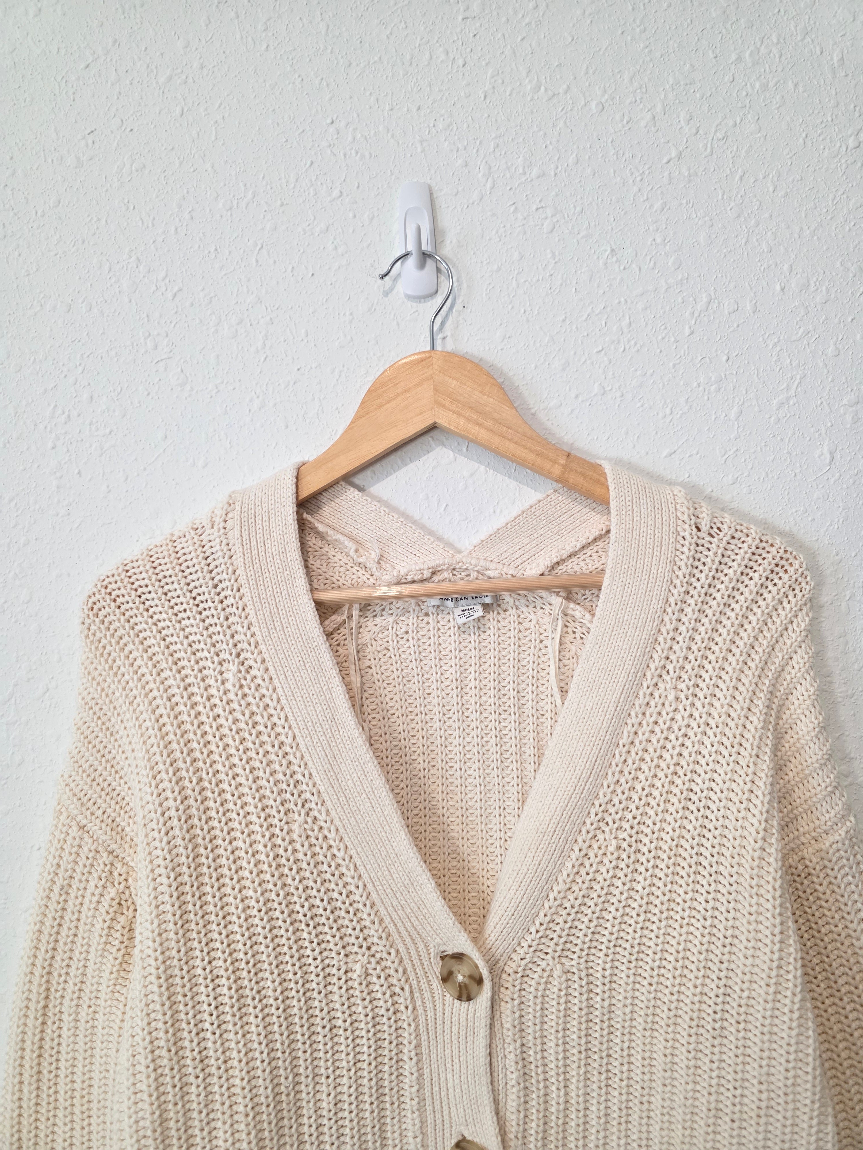 Cream Chunky Cotton Cardigan (M)
